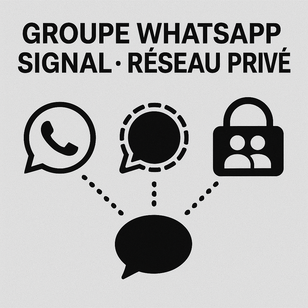 Groupes WhatsApp/Signal – canaux privés